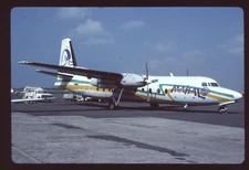 Orig 35mm airline slide Mahalo Air F27-500 N980MA