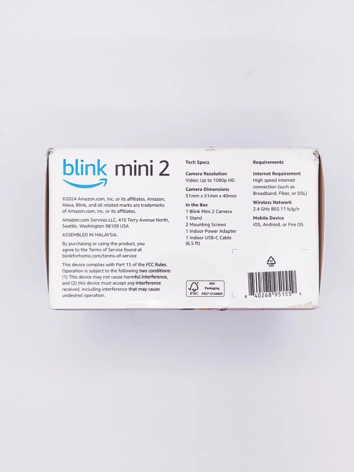 Sistema de cámara Blink Mini 2 1 cámara de seguridad para el hogar Foto 4 de 4
