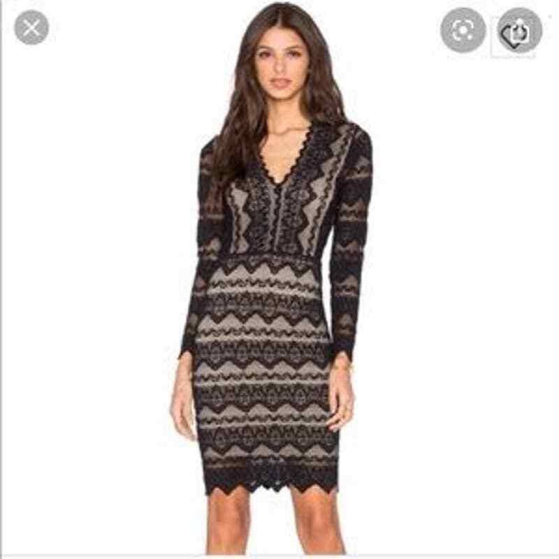 NWT Nightcap Sierra Lace 3/4 Sleeve Deep V Dress Sz XS 1 | eBay NWT Nightcap Sierra Lace 3/4 Sleeve Deep V Dress Sz XS 1 | eBay