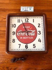 Working 1939 (?) Coca Cola Advertising Clock Coke