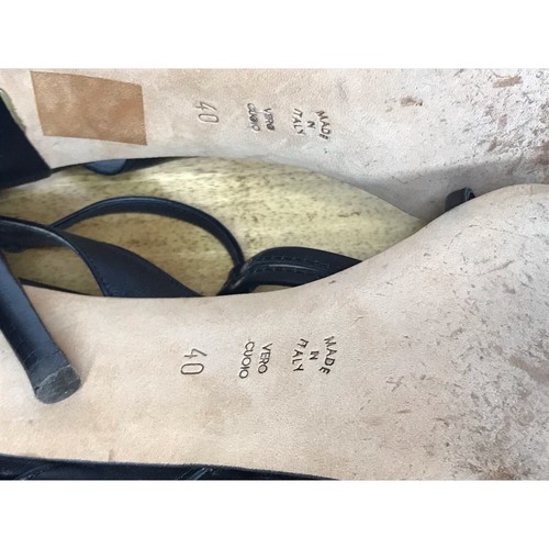 Tacones altos Studio Pollini para mujer con tiras talla 40 negros - Imagen 13 de 13