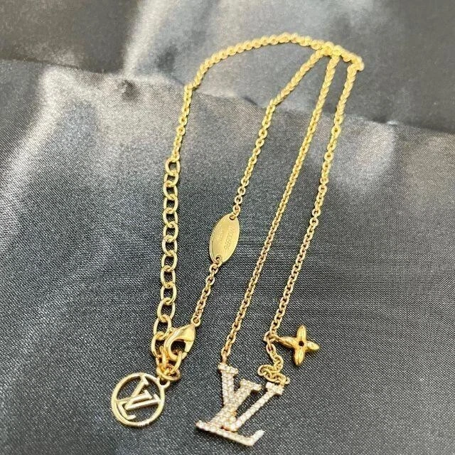 lv gold necklace for women