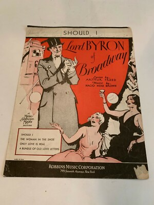 #ad 1929 Should I from Lord Byron of Broadway Sheet Music $10.00