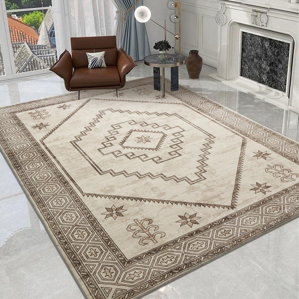Hotel Quality Area Rugs Traditional Machine Washable Indoor Outdoor