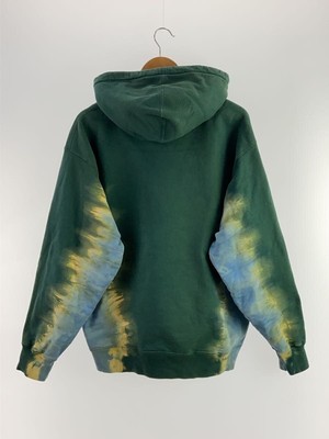 Supreme Hoodie L Cotton Green 21aw Bleached Hooded Sweatshir Tie 