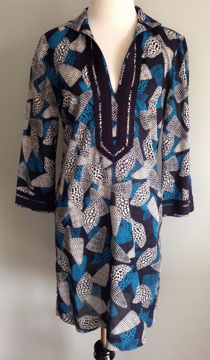 ワンピース TORY BURCH COTTON TUNIC DRESS Balloon Sleeve Cotton Tunic Dress: Women's Designer Dresses