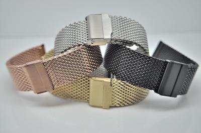 Voll einstellbares Edelstahl Hai Mesh Armband passt Bandanstößen von 10 mm bis 24 mm