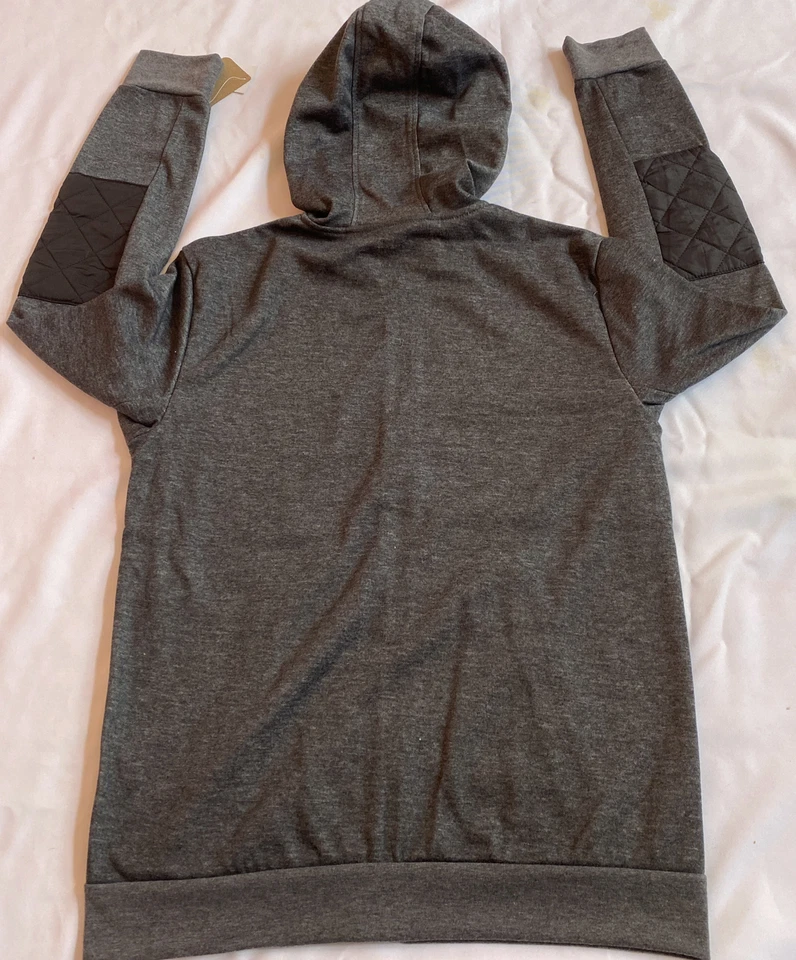 Suéter con Capucha Reebok Niños Jóvenes con Cremallera, Gris XL (18-20) 100% Poliéster Foto 3 de 3