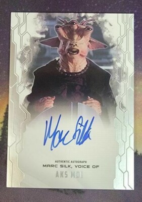 2017 Star Wars Masterwork Autograph Auto Marc Silk Voice of Aks Moe