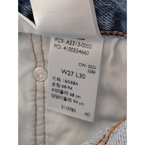 Levi's 501 Jeans Womens 27x30 Blue Straight Regular JJJ793 Mismatched Denim - Picture 9 of 16