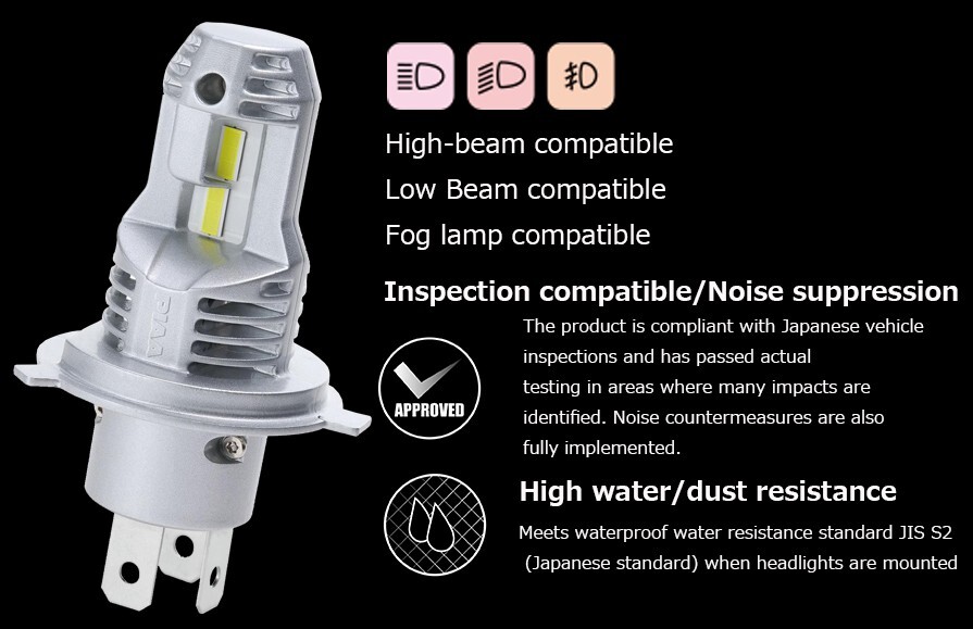 PIAA LEH230 LED Headlights Bulb H4 9003 12V 34W/34W 6000K