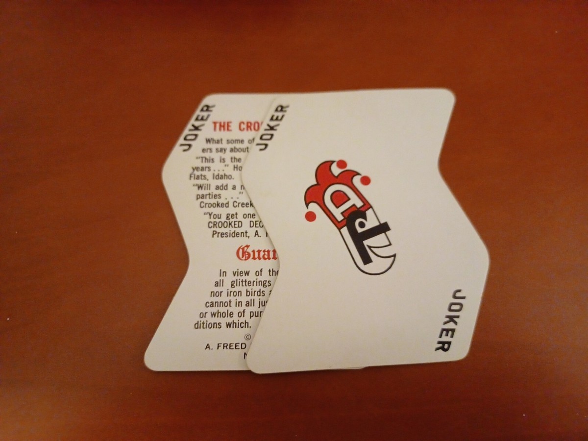 洋楽 Crooked Indiana Cartell Crooked Deck Playing Cards 1969 Complete Set A. Freed Novelty Inc