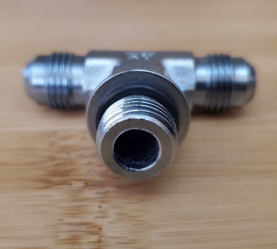 6803-06-06-06 ORB Male 3/8" to JIC Male 3/8" Branch Tee Hydraulic Fitting - Image 3 of 4