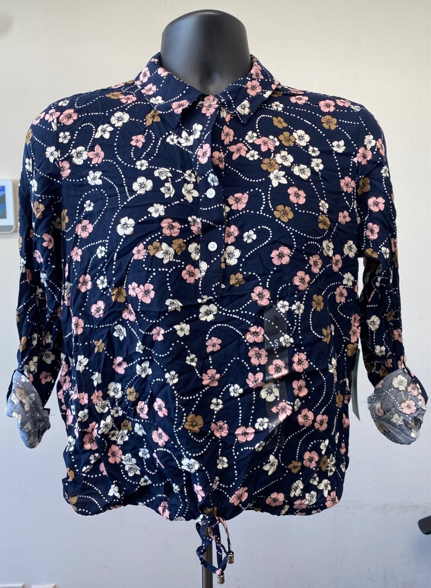 売れ筋商品|||トミー ヒルフィガー カットソー トップス レディース Women's Floral-Print Belted Blouse Sky Captain Multi Tommy Hilfiger women's Sky Captain Floral print Long Sleeves
