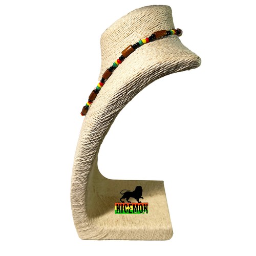 Rasta Reggae Choker Roots Africa Selassie Rasta Hawaii Jamaica Necklace 18" - Picture 12 of 14