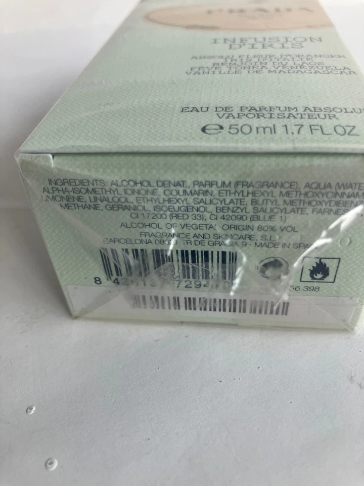 Prada INFUSION D'IRIS 1.7oz EDP Spray for Women, 100% AUTHENTIC, SEALED, RARE - Image 2 of 2