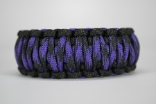 550 Paracord Survival Bracelet King Cobra Black/Violet Raven "Made in the USA"