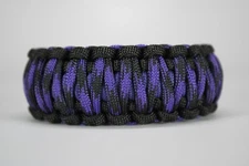 550 Paracord Survival Bracelet King Cobra Black/Violet Raven "Made in the USA"