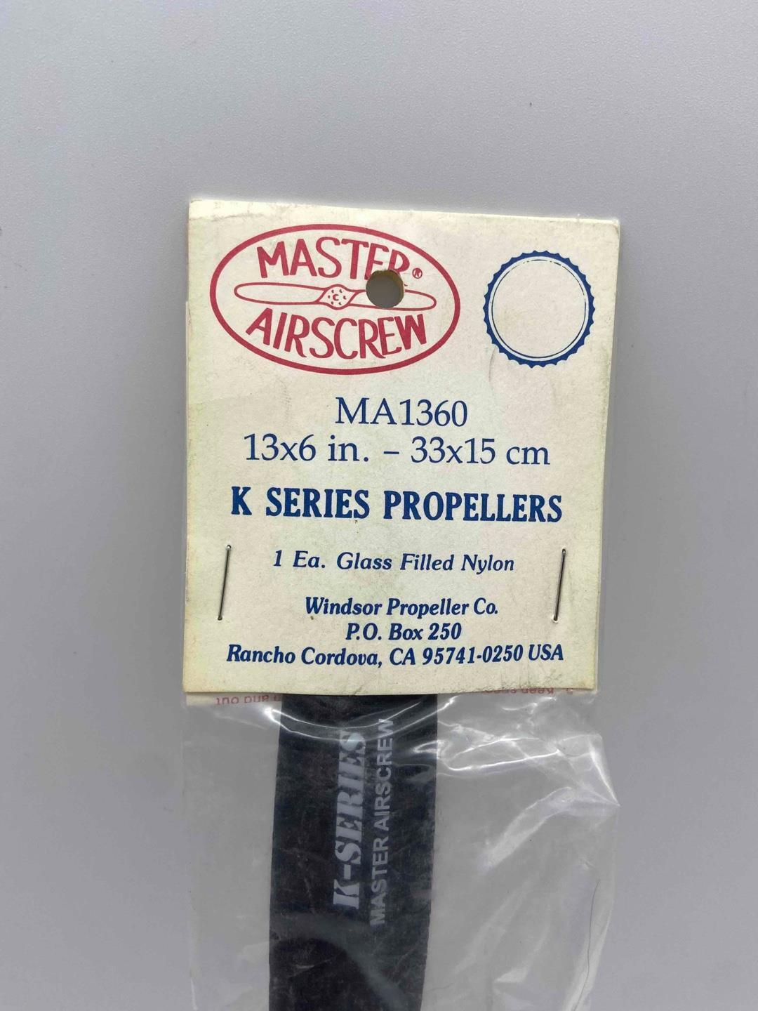 Master Airscrew K Series MA1360 13X6 In 33X15 CM NIP