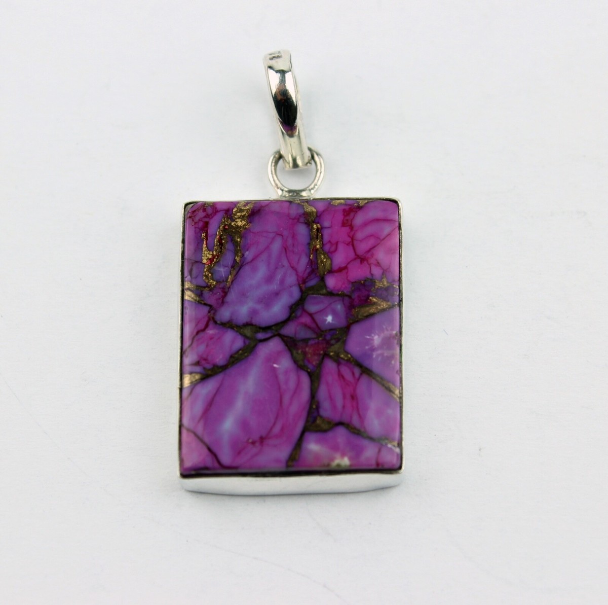 Mohave Purple Turquoise Pendant Gemstones Set in 925 Silver