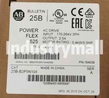 New AB 25B-B2P5N104 Powerflex 525 0.5HP Drive 25B-B2P5N104 Fast Ship HT 1PCS
