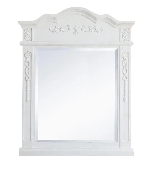 Espejo de baño elegante decoración Danville 36" x 28" madera MDF en blanco antiguo Foto 2 de 4