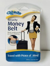 Cloudz Security Money Belt / Waist Pouch Gray Security Unisex One Size Fits Most