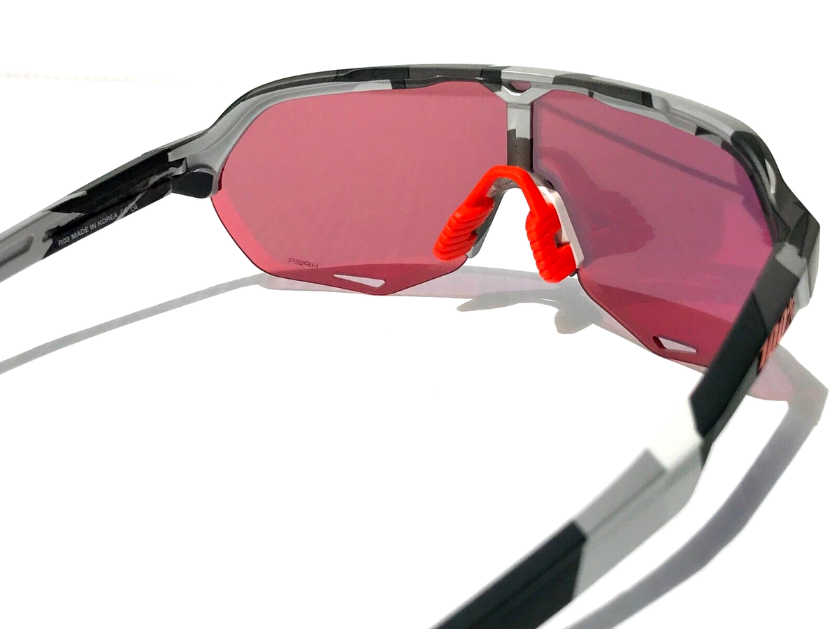 100% Percent S2 Soft Tact Grey Camo HiPER Red Mirror Lens Sunglass