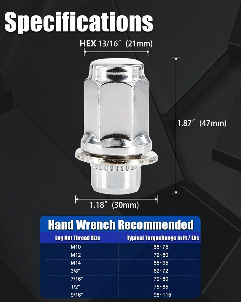24pcs M12x1.5 Lug Nuts 1.87" Length Factory  for Tundra Sequoia Lexus GX460 Foto 3 de 4