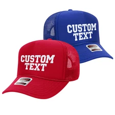 Custom Text Embroidered Foam Trucker Hat, Embroidery Cap, 5 panel cap, 32-467