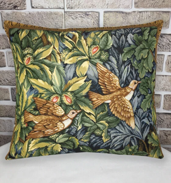 Gobelin Tapisserie Paneel Wandteppich Waldbewohner W. Morris Basteln Stoff 48x48 - Bild 2 von 4