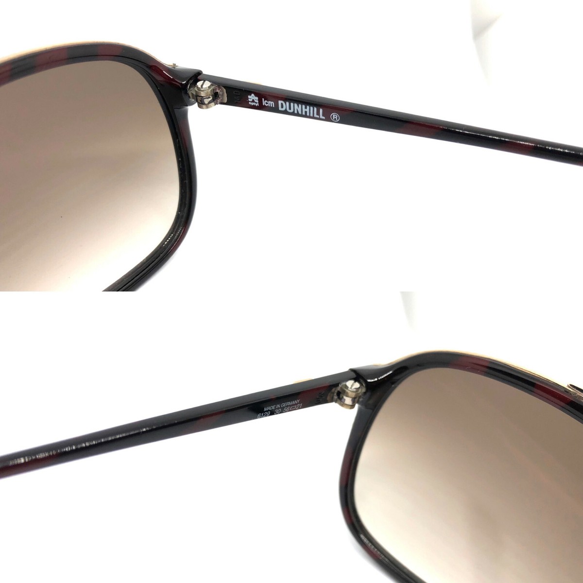 Vintage 80s!! Dunhill 6129 Gold Brown 30 56-21 Eyeglasses
