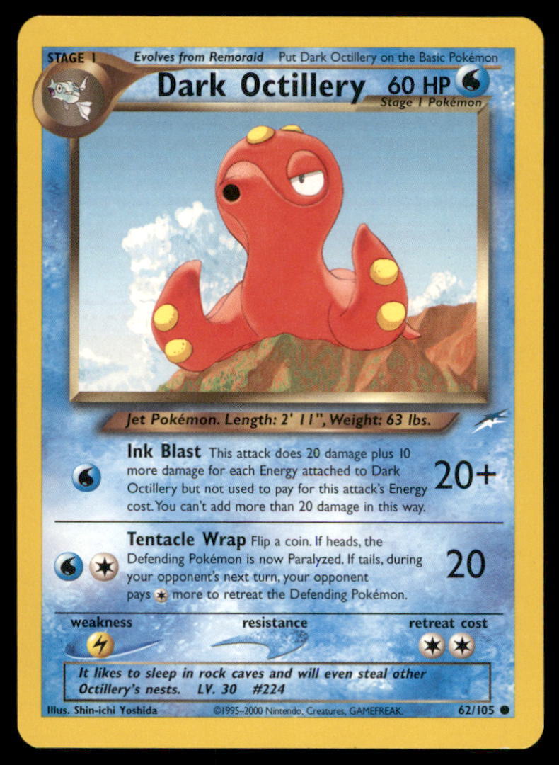 Dark Octillery Neo Destiny #062/105 Pokemon Card NM