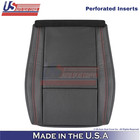 2011-2025 For Dodge Durango Genuine Leather Driver Bottom Cover Black-Red Stitch