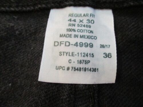 Faded Glory Jeans Mens 44x30 Black Relaxed Fit Denim Tapered - Picture 3 of 4