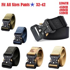 MEN Casual Military Tactical Army Adjustable Quick Release Belts Pants Waistband