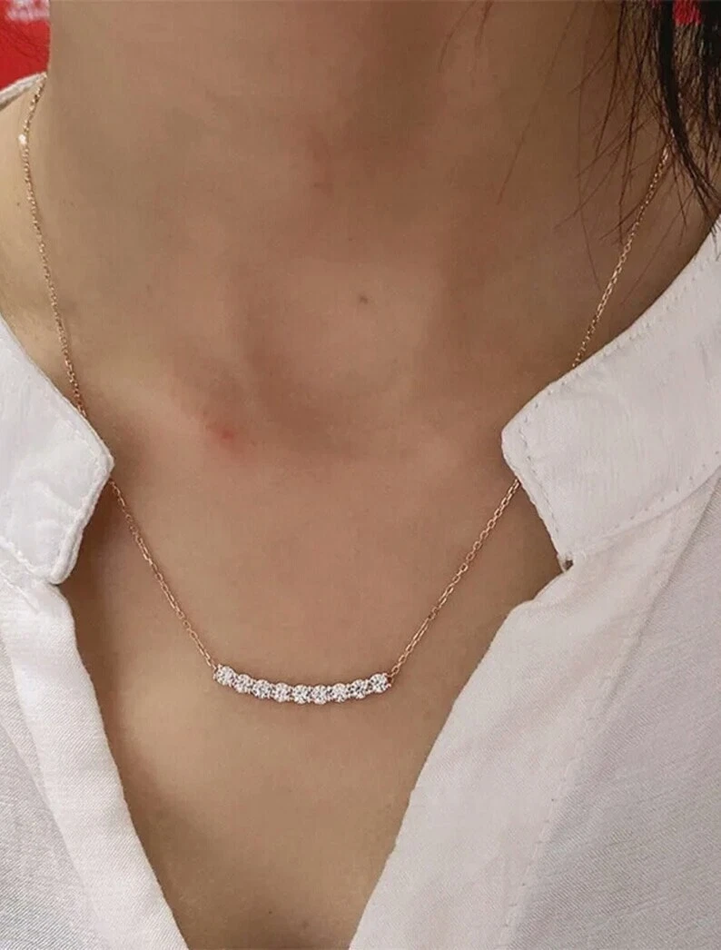 Minimalist bar necklace sale