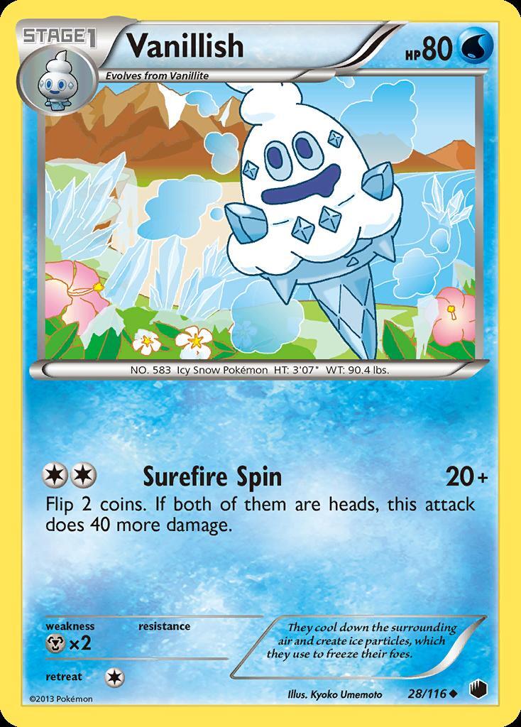 Pokemon Vanillish (28/122) Plasma Freeze LP