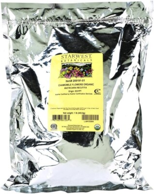 Chamomile Flower Whole (Egypt), 1 Pound by Starwest Botanicals Organic