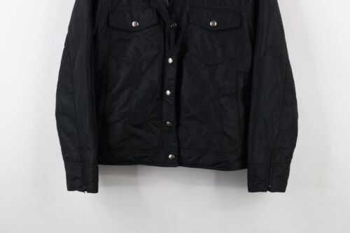 Vintage 90s Y2K Gap Womens Size Small Full Zip Motorcycle Bomber Jacket Black - Picture 3 of 14
