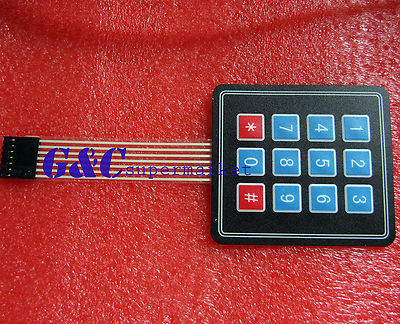 5PCS 4 x3 Matrix Array 12 Key Membrane Switch Keypad Keyboard GOOD QUALITY M7