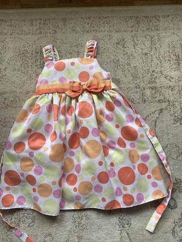 Goodlad Girls Size 5 Pink & Green Polkadot Satin Dress - Bild 2 von 5