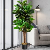Kunstpflanze 120Cm KüNstliche Feigenbaum Dekopflanze Zimmerpflanze Dekopflanze
