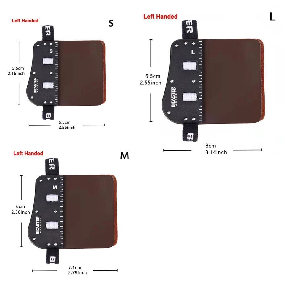 BICASTER Bogenschießen Fingertabs Einstellbare Fingerschutz RH LH Outdoor Jagd - Image 2 of 4