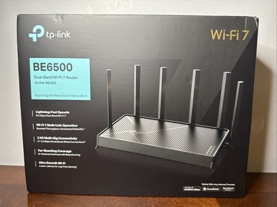 TP-Link BE6500 Dual Band Wi-Fi 7 Router Archer BE400 2.5Gbps WAN New/Open Box