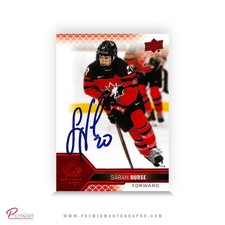 Sarah Nurse Team Canada Auto 2022-23 Upper Deck Card #51