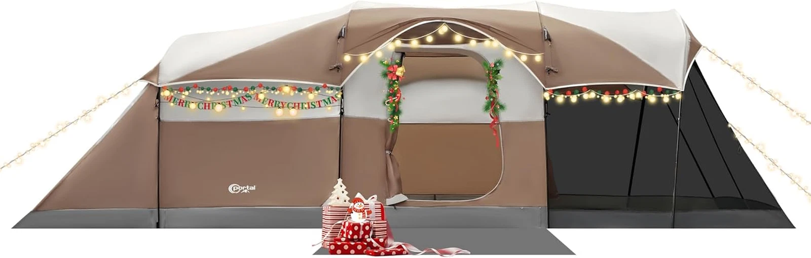 Spacious 6/8/10 Person Family Camping Tent with Screen Room & Rainfly