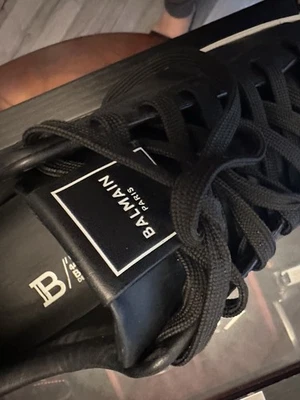 Balmain Josh Cloth Trainer Shoes Men\'s Size 11 US / 44 Black Suede Sneakers Balmain Mens Sneakers | eBay main image 3