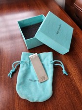 Tiffany  Co. Money Clip Sterling Silver with Pouch And Box