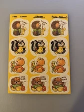 Trend Critter Sitters Lemon Vintage Scratch and Sniff Sticker Sheet
